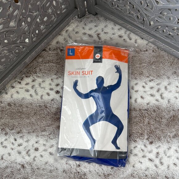 NWT! Men's Skin Suit costume large Blue Man Group creepy ghost Halloween party - Picture 10 of 10